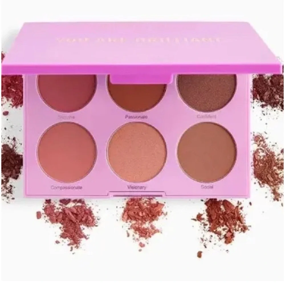 REALHER You Are‎ Brilliant Pro Blush Palette 6 Shades Palette BNIB